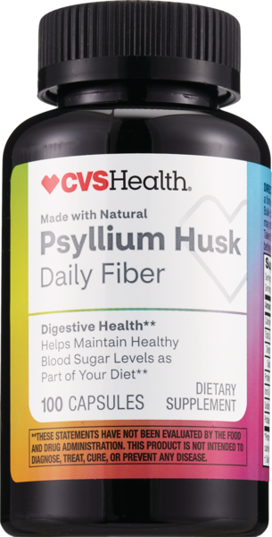 CVS Health Psyllium Husk Daily Fiber Capsules, 100 CT