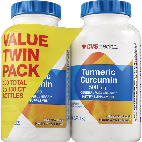 CVS Health Turmeric Capsules Twinpack, 150 CT