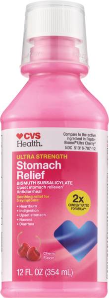 CVS Health Ultra Strength Stomach Relief Liquid Cherry, 12 OZ