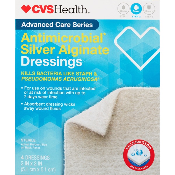 CVS Health Sterile Antimicrobial Silver Alginate Dressings