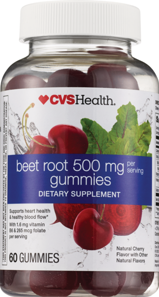 CVS Health Beet Root 500 mg Gummies, 60CT
