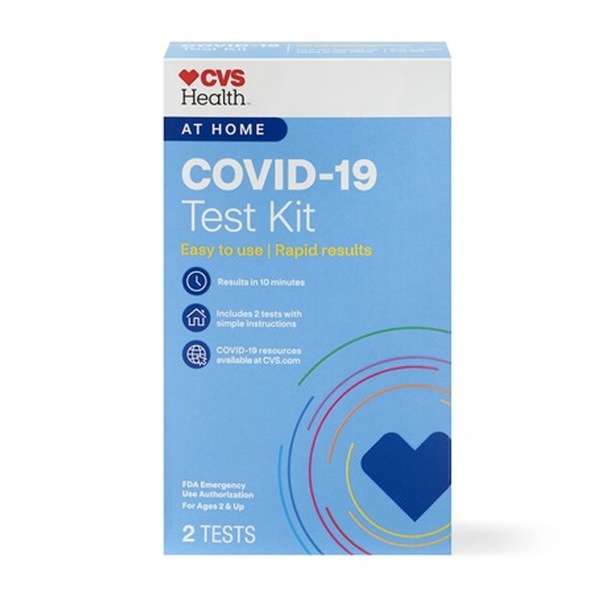 CVS Health - Kit de prueba de COVID-19 para hacerse en casa, 2 u.