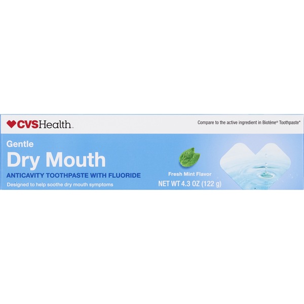 CVS Health Gentle Dry Mouth Anticavity Fluoride Toothpaste, Fresh Mint
