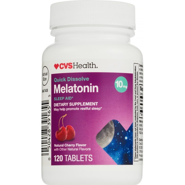 CVS Health Quick Dissolve Melatonin Tablets, 120 CT