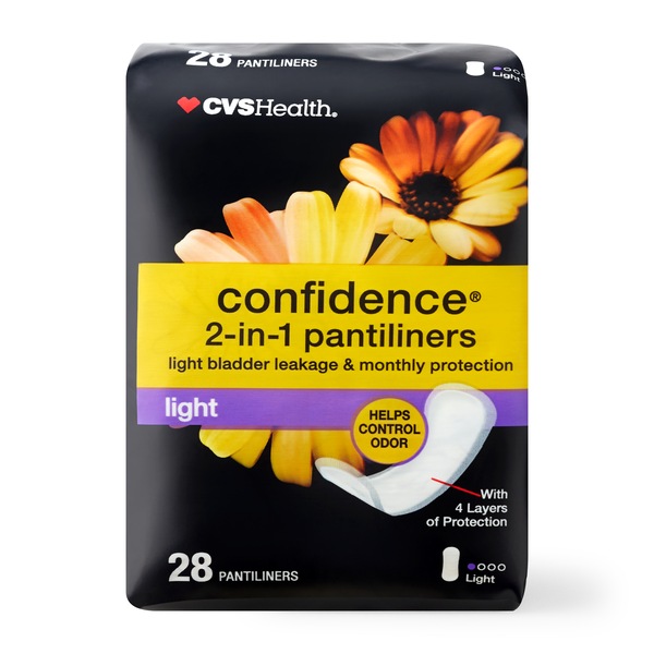 CVS Health Confidence Dual Panty Liner, Light