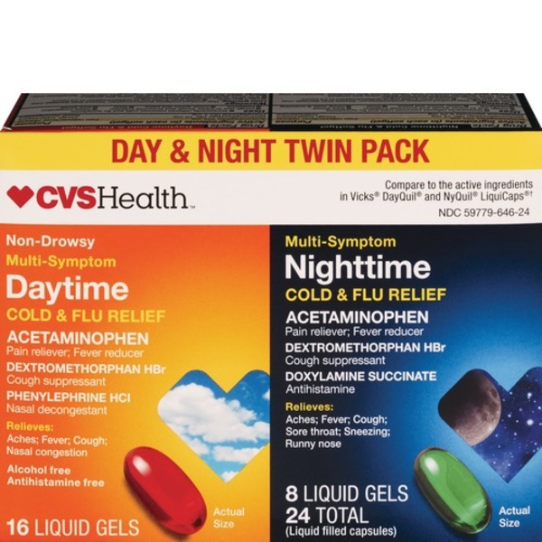 CVS Health Day and Night - Cápsulas blandas, paquete de dos