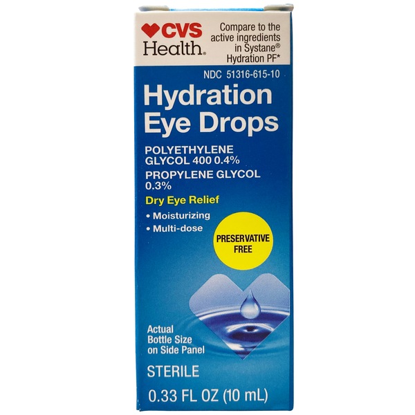 CVS Health Hydration Eye Drops, 0.33 FL OZ