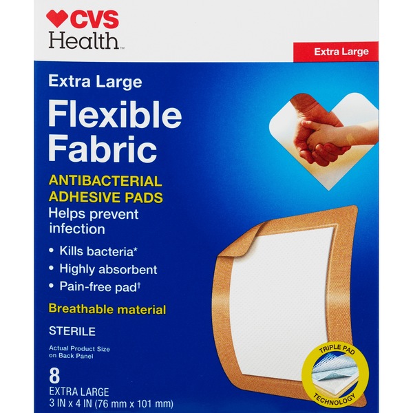 CVS Health Flexible Fabric Antibacterial Adhesive Pads