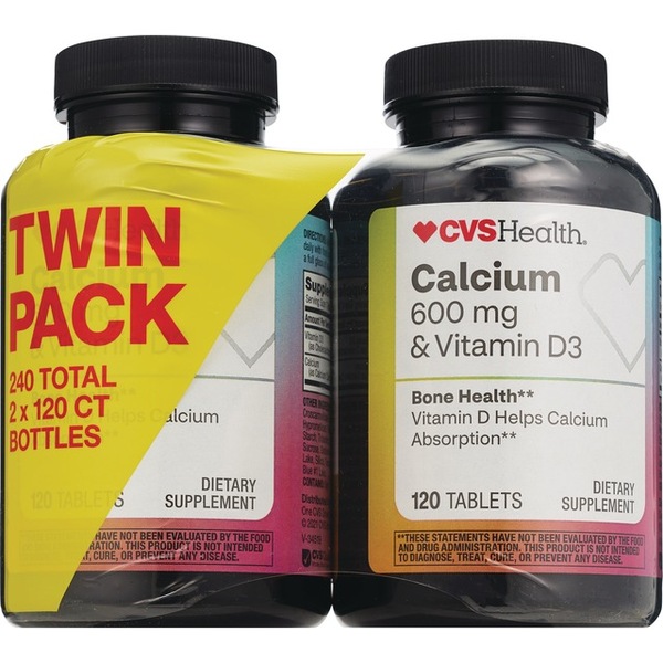 CVS Health Twinpack Calcium & Vitamin D3, 240 CT