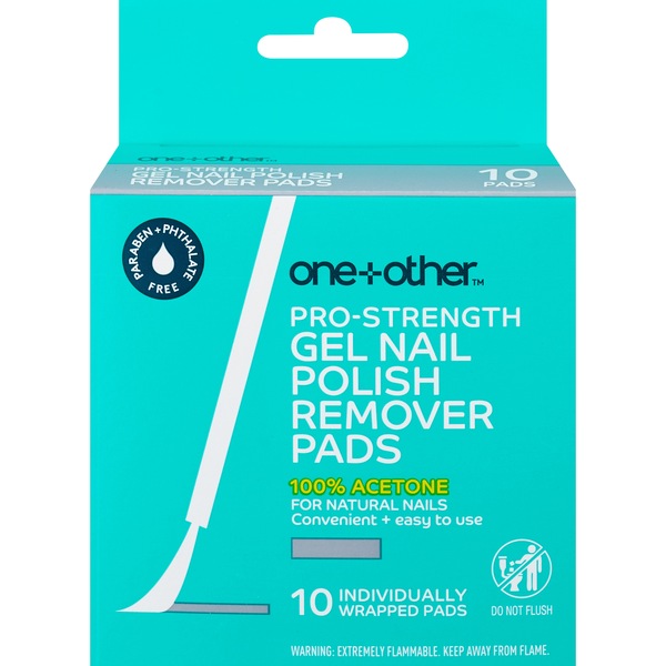 one+other Pro Strength 100% Acetone Gel Nail Polish Remover Pads