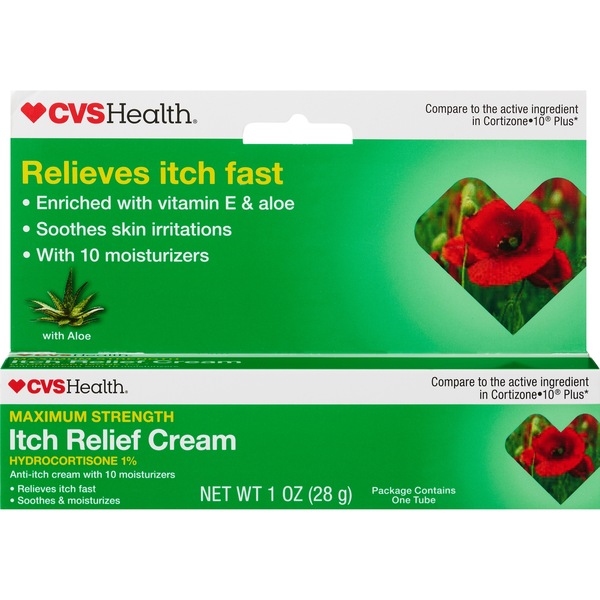 CVS Health Maximum Strength Anit-Itch Relief Hydrocortisone Cream, 1 OZ