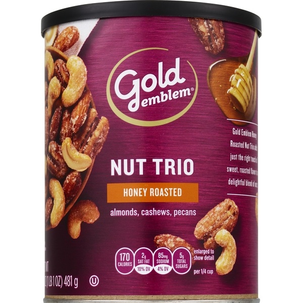 Gold Emblem Honey Roasted Nut Trio, 17 oz