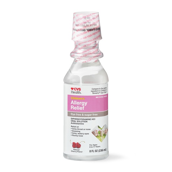 CVS Health Children's Allergy Relief Liquid Medication, Cherry, 8 OZ