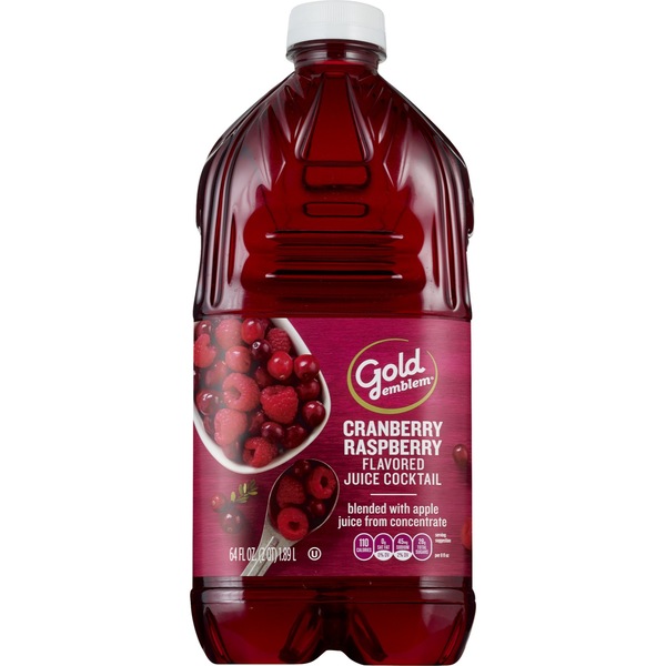 Gold Emblem Cranberry Raspberry Flavored Juice Cocktail, 64 OZ