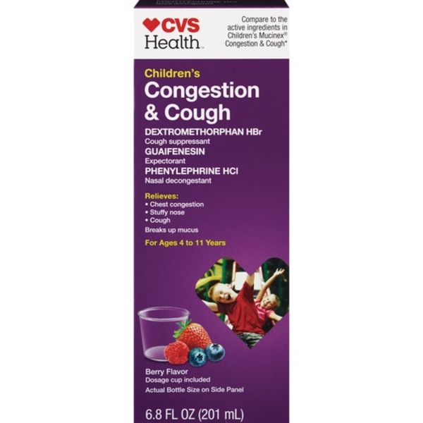CVS Health Children's Congestion & Cough, Berry, 6.8 OZ