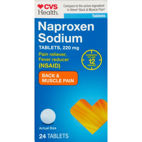 CVS Health Back & Muscle Pain Naproxen Sodium 220 MG Tablets
