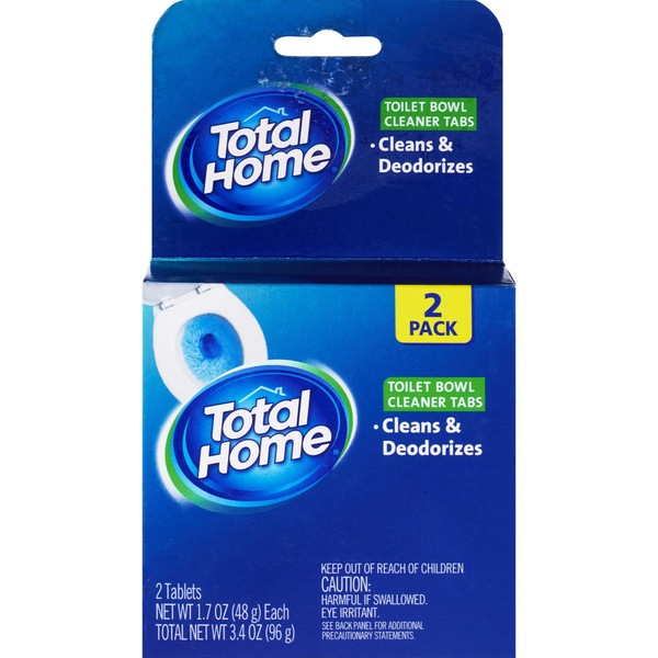 Total Home Toilet Bowl Cleaner Tabs, 2 ct