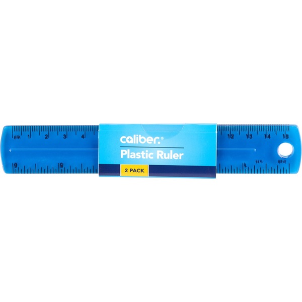 Caliber 6 Inch Plastic Ruler, 2 CT