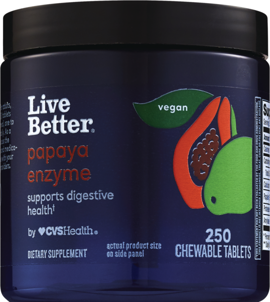 Live Better Papaya Enzyme - Suplemento dietario, 250 u.