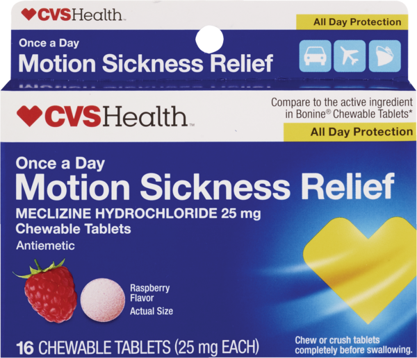 CVS Health - Tabletas masticables para el mareo por movimiento, 16 u.