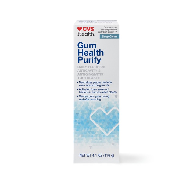 CVS Health Gum Health Purify Fluoride Toothpaste, Deep Clean