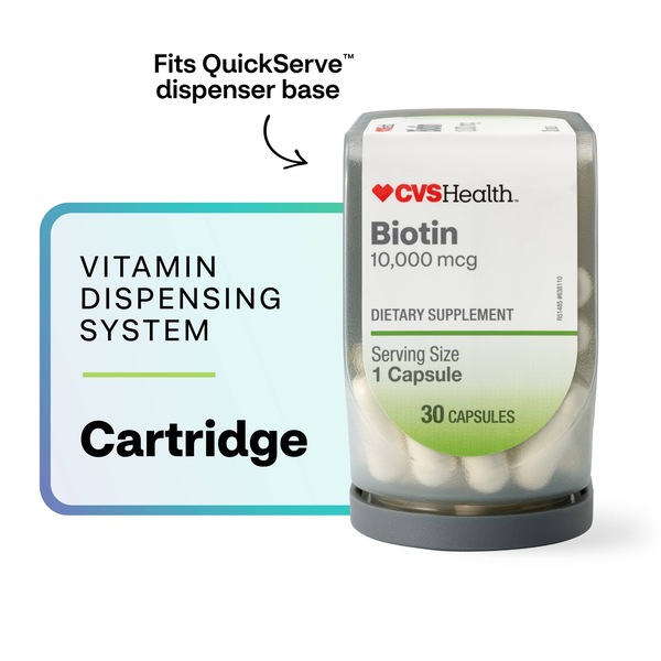 CVS Health QuickServe - Biotina, cartucho de vitaminas, 30 u.