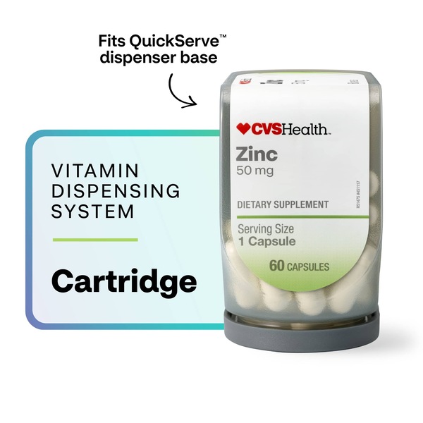 CVS Health QuickServe - Cinc, cartucho de vitaminas de 60 u.