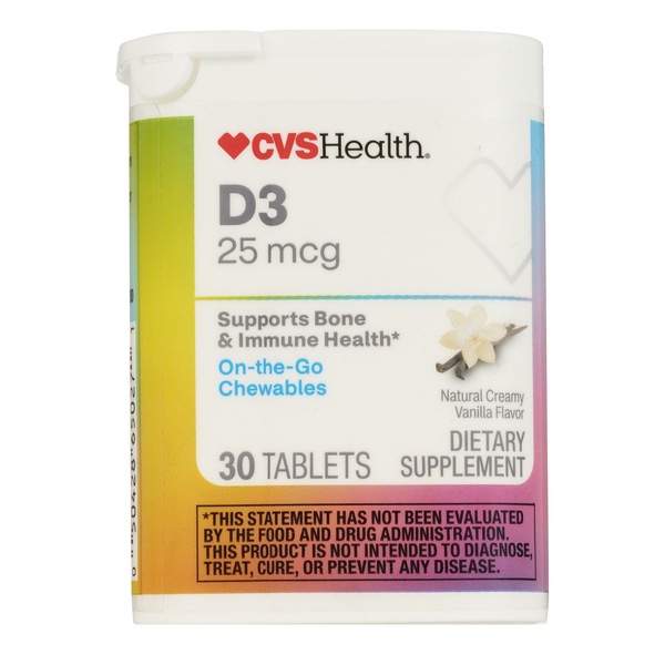 CVS Health Vitamin D3 Tablets, 30 CT