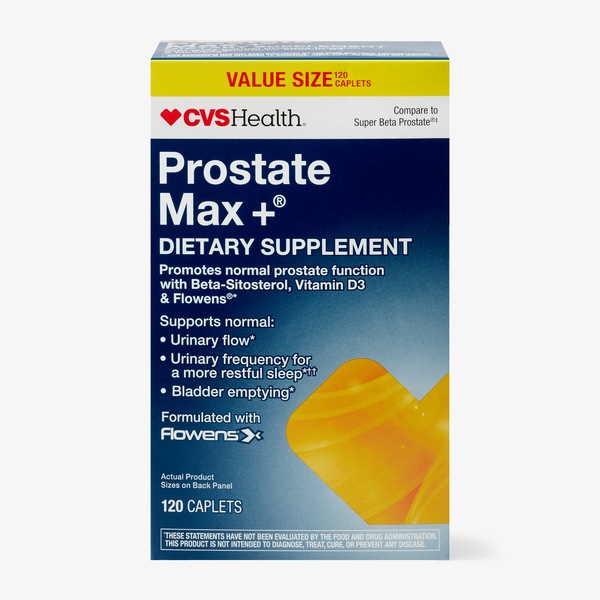 CVS Health Prostate Max + - Suplemento dietario en cápsulas, 120 u.