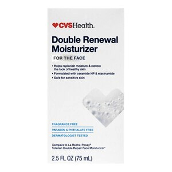 CVS Health Double Renewal Facial Moisturizer, 2.5 OZ