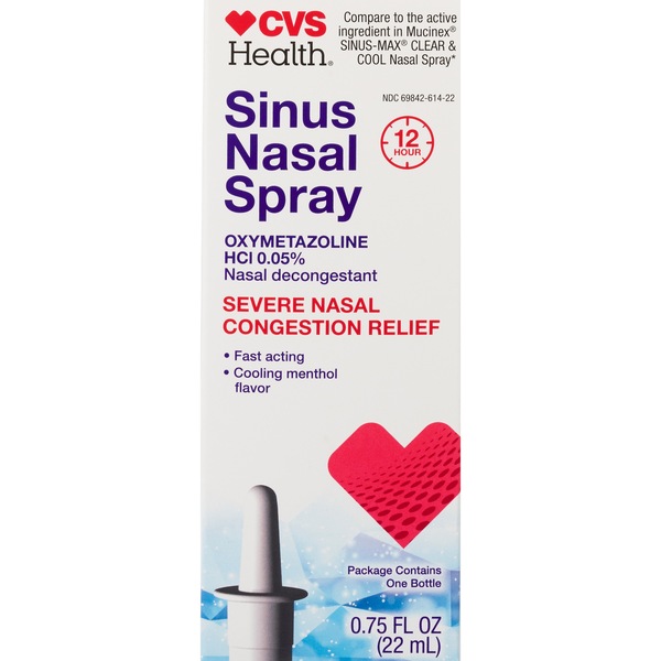 CVS Health 12HR Sinus Nasal Spray Oxymetazoline HCI 0.05%, 0.75 OZ