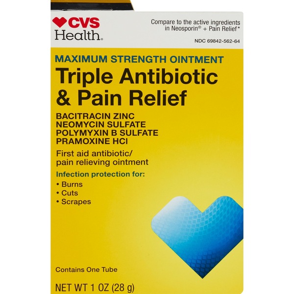 CVS Health - Pomada antibiótica y analgésica triple, Maximum Strength