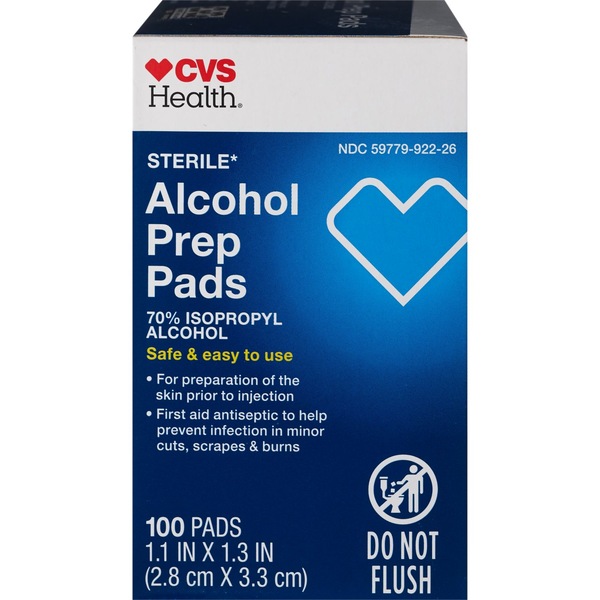 CVS Health 70% Isopropyl Alcohol Prep Pads