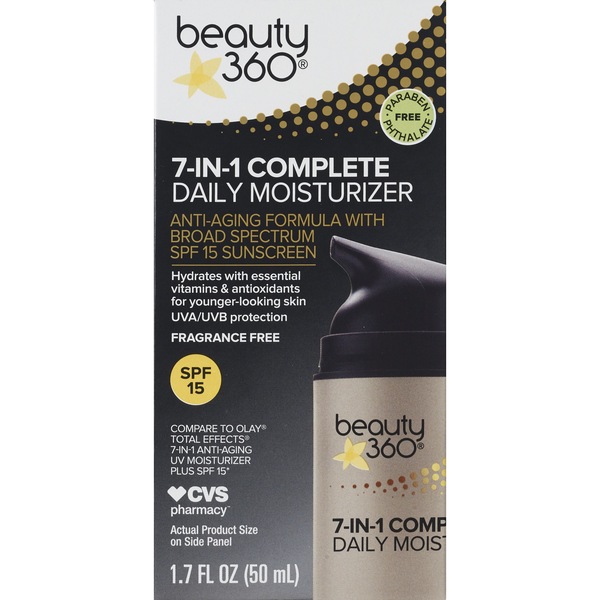 Beauty 360 7-in-1 Complete Daily Moisturizer SPF 15, 1.7 OZ