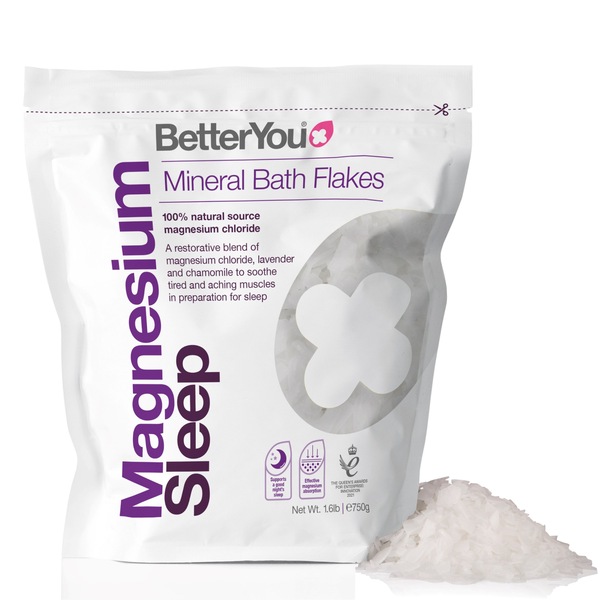 BetterYou Magnesium Sleep Bath Flakes, 26.4 OZ