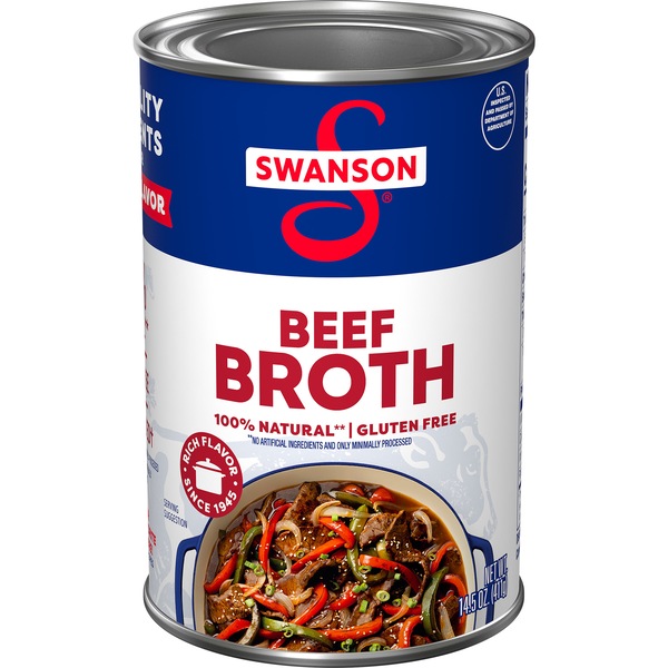 Swanson 100% Natural Beef Broth, Can, 14.5 oz