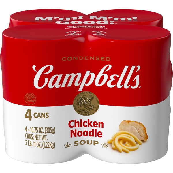 Campbell's Condensed Chicken Noodle Soup, 10.75 OZ Cans, 4 PK