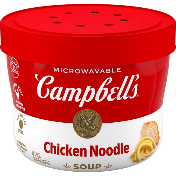Campbell's Chicken Noodle Soup, Microwavable Bowl, 15.4 oz