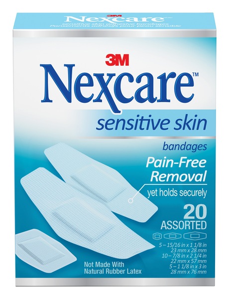 Nexcare Sensitive Skin Bandages, Assorted Sizes