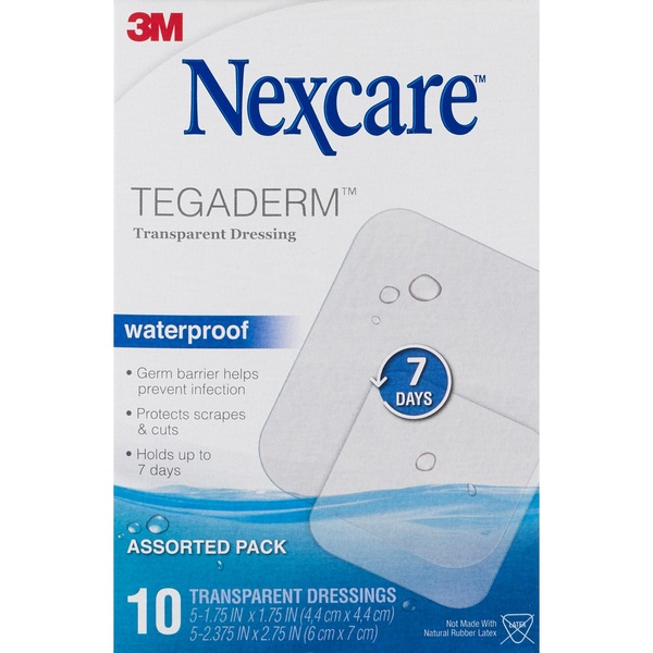 Nexcare Tegaderm Waterproof Transparent Dressing, Assorted Pack