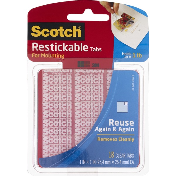 Scotch Reusable Tabs for Lightweight Mounting