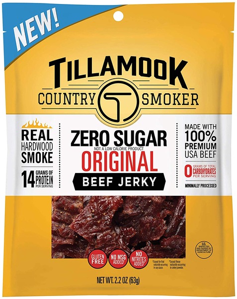 Tillamook Zero Sugar Beef Jerky, Original, 2.2 oz