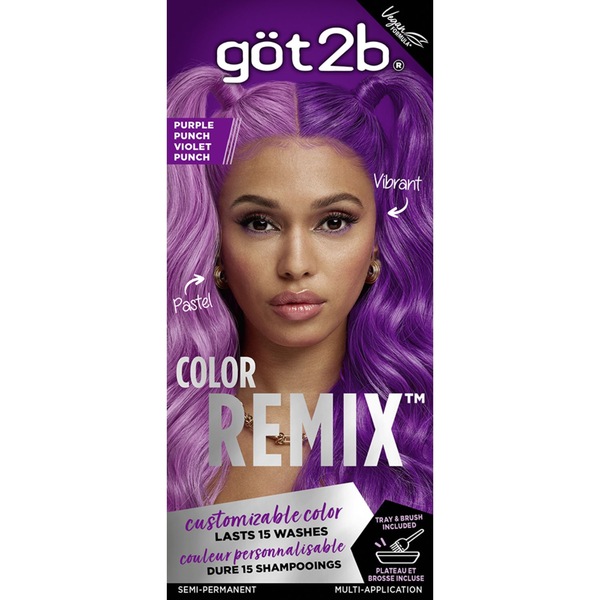 Got2b Color Remix Semi Permanent Hair Color, Purple Punch 094