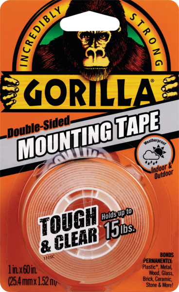 Gorilla Double-Sided Mounting Tape, 1 in. x 60 in.