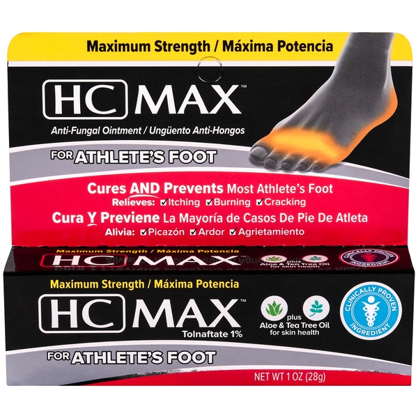 HC Max for Athlete's Foot Maximum Strength Ointment, 1 OZ