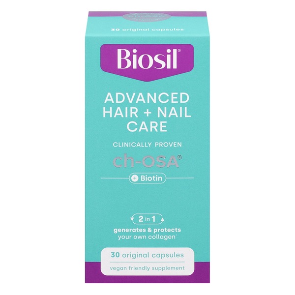 Biosil Advanced Hair & Nails with Biotin Capsules, 30 CT