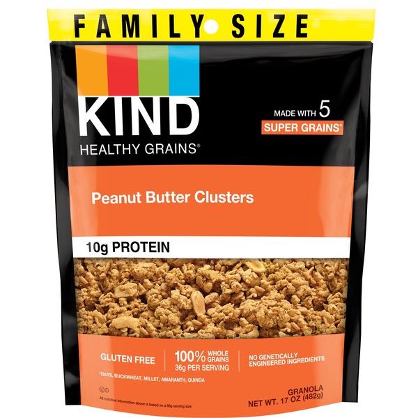 KIND Family Size Granola Clusters, Peanut Butter, 17 oz