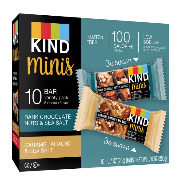 KIND Minis, Caramel Dark Choc Nut & Dark Chocolate Almond Coconut, 20 ct