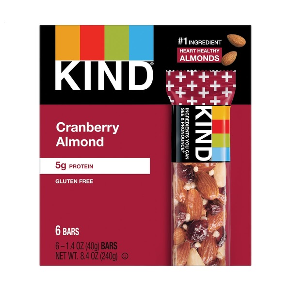 KIND Cranberry Almond Bars, 6 ct, 8.4 oz