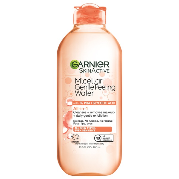 Garnier SkinActive Micellar Gentle Peeling Water with PHA , Glycolic Acid, 13.53 fl oz